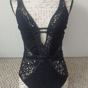 BECCA Black Crochet Swimwear